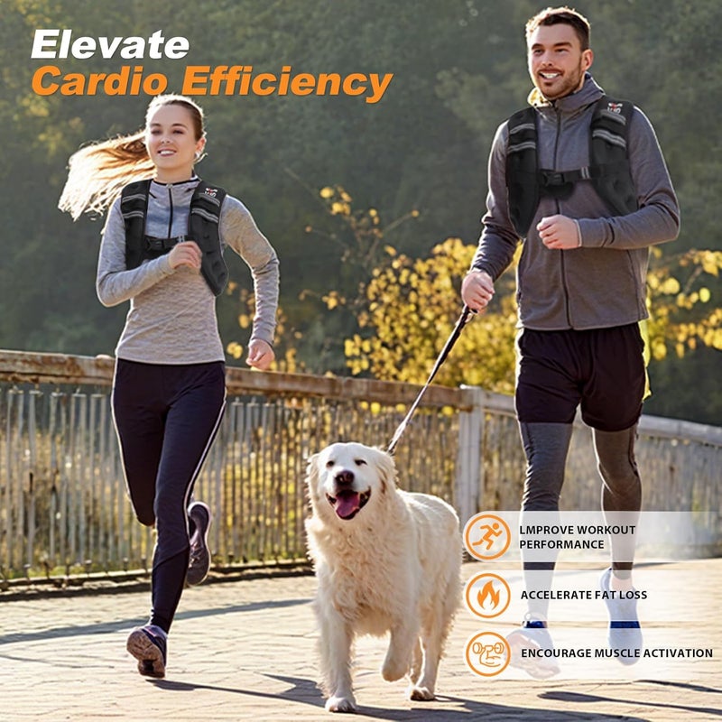 VBSD Weighted Vest Woman 6lb/8lb/12lb/16lb/20lb/25lb/30lb Weight Vest for Women Men Body Weight Vests for Walking Strength Training Running Workout Jogging Fitness - Image 4